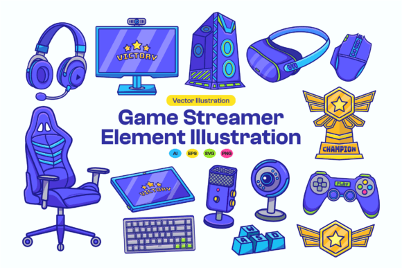 Download Game Streamer Elements - Streamer Collection