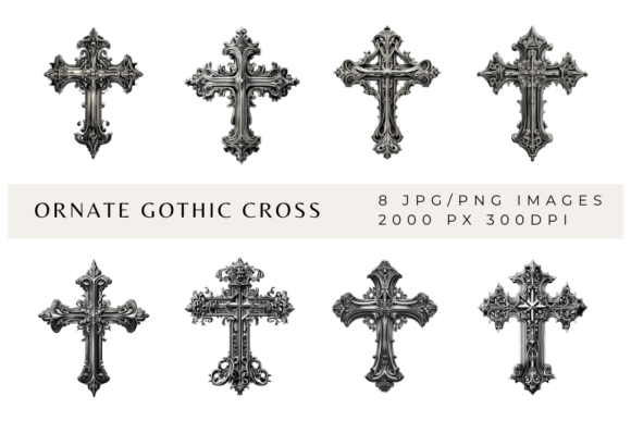 Download Ornate Gothic Cross Graphics - Premium Resources