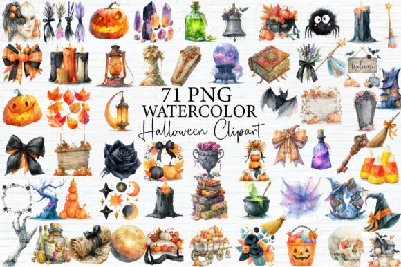 Download Halloween Watercolor Clipart Bundle - Premium Bundle