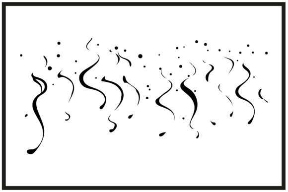 Download Silhouette of Swirling Birthday Streamer - Streamer Collection