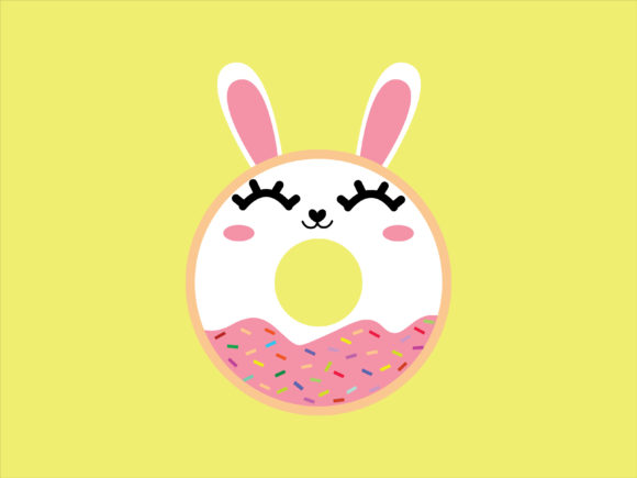 Download Kawaii Donut Pink Rabbit Icon - Rabbit Collection