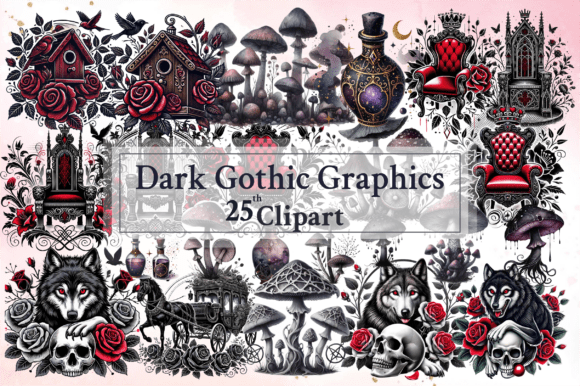 Download Dark Gothic Graphics Clipart Bundle - Premium Resources