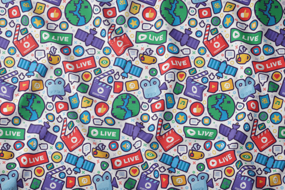 Download Live Streaming Seamless Pattern - Live streaming Collection